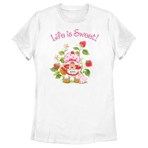 Strawberry Shortcake Life Is Berry Sweet  Graphic T-shirt In White