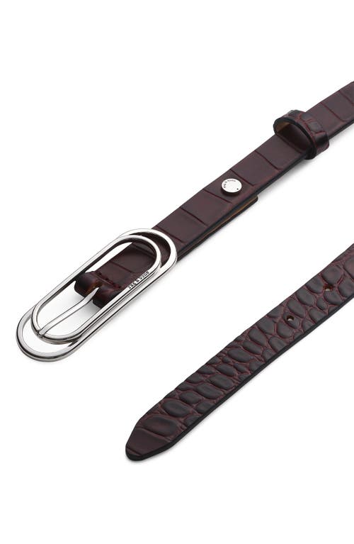 Rag & Bone Duo Rounded Rebound Leather Belt In Brown
