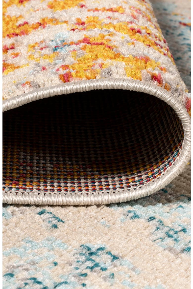 Sunset Modern Abstract Area Rug, Alternate, color, Orange/Multi