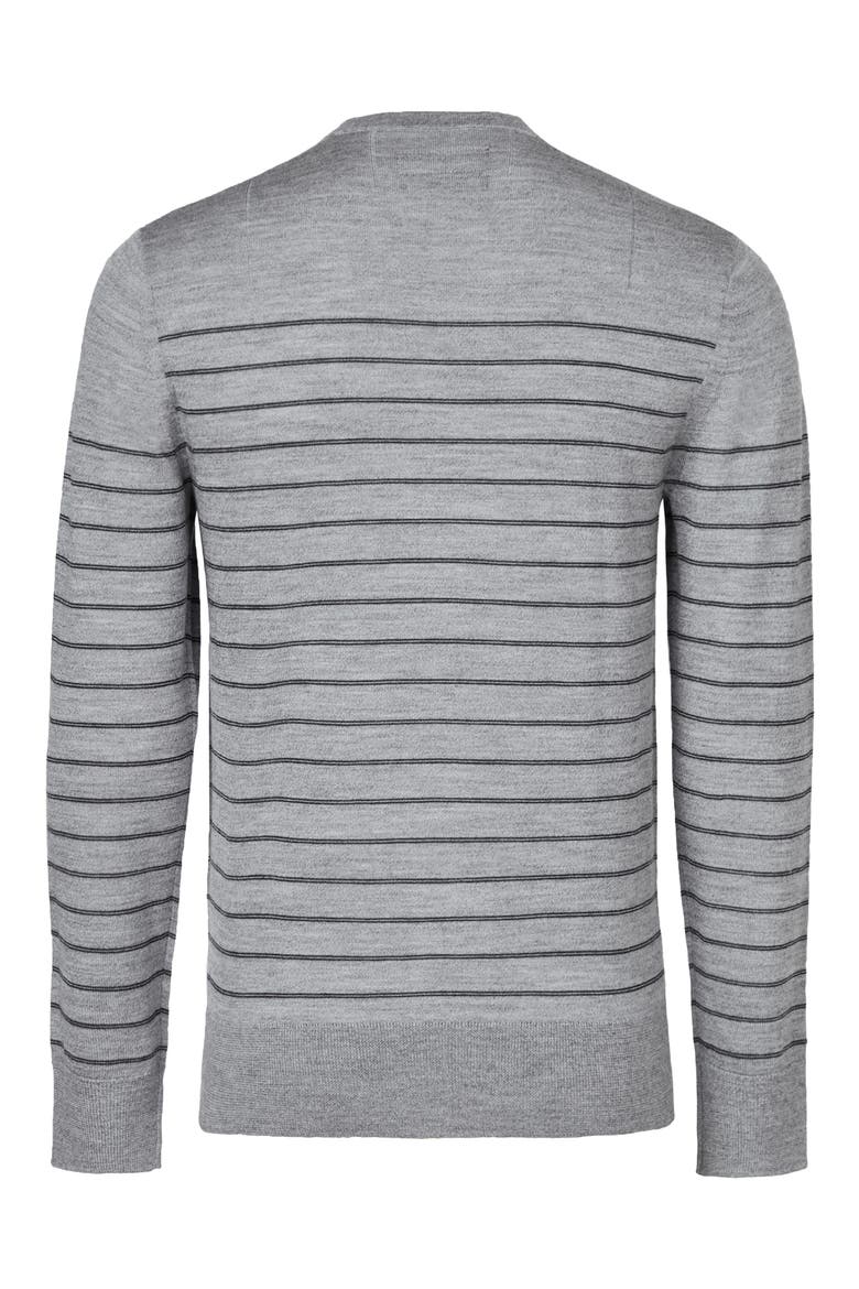 Mode Stripe Merino Sweater, Alternate, color, FOG GREY MOULINE