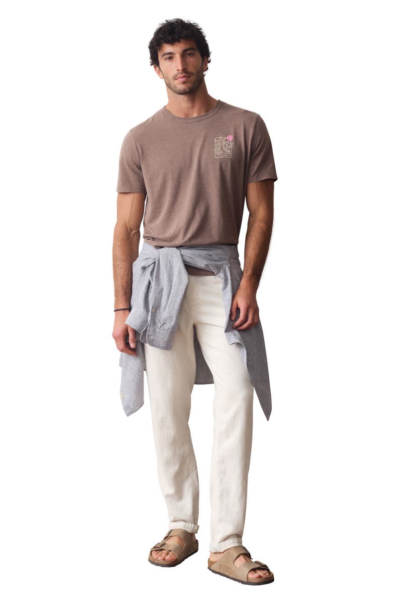 Marine Layer Hemp & Cotton Graphic T-Shirt, Alternate, color, Coffee Quartz