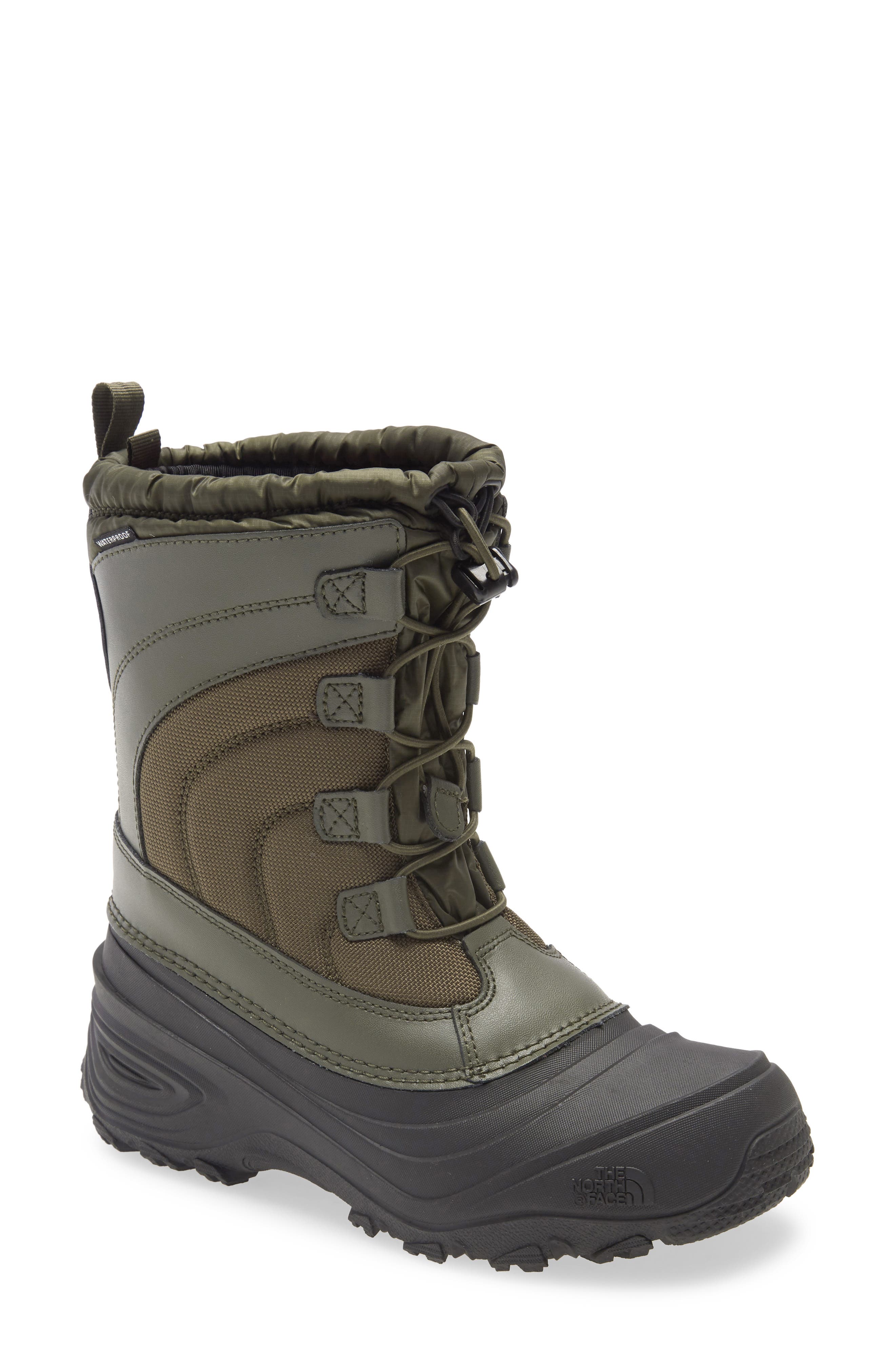 'Alpenglow IV' Bungee Lace Waterproof Boot, Main, color, NEW TAUPE GREEN/ BLACK