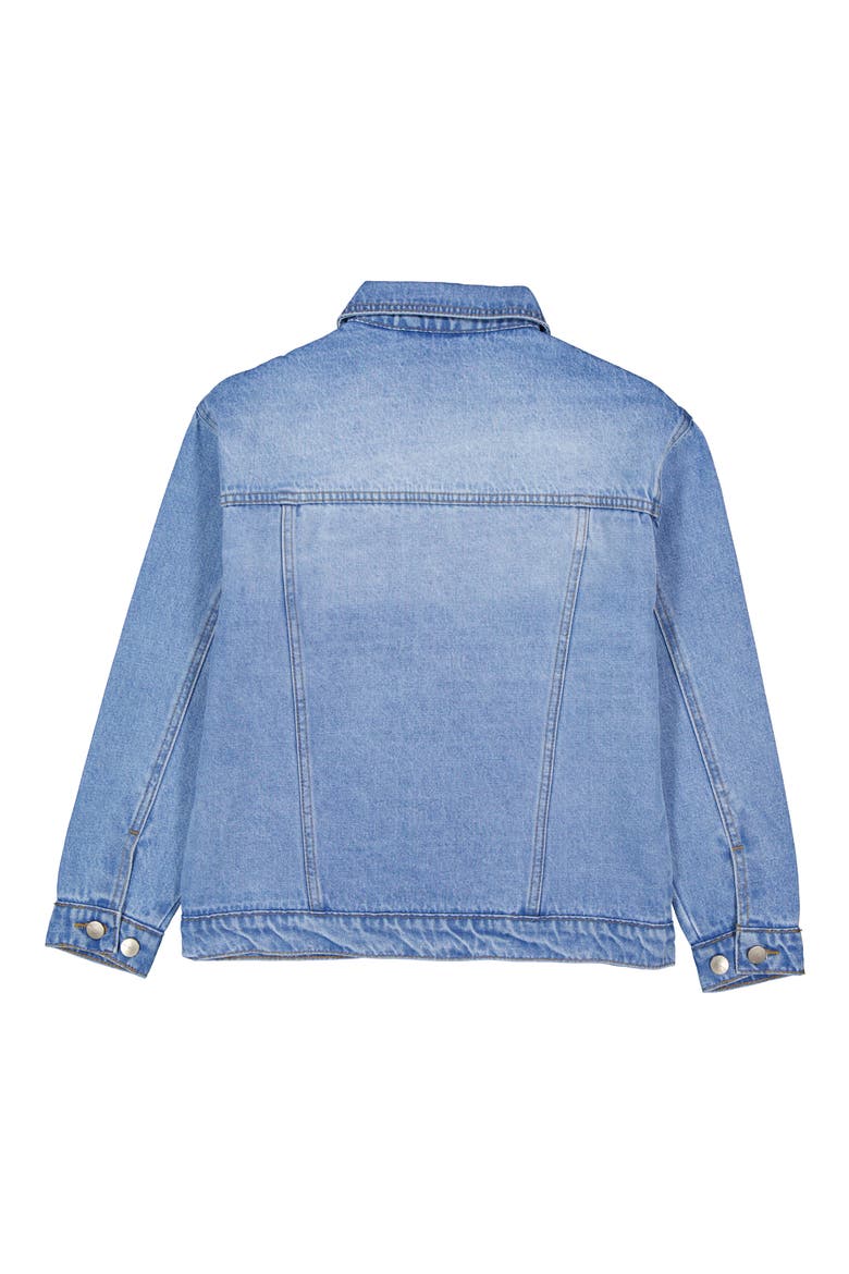 Kids' Lined Denim Trucker Jacket, Alternate, color, LIGHT WASH