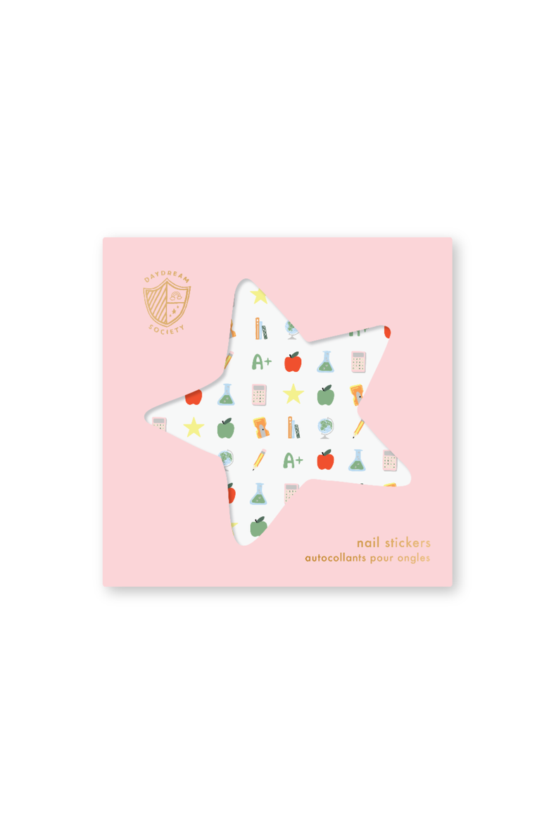 Back to School Subject Nail Stickers, Main, color, Assorted Pre-Pack