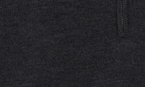 Nordstrom Merino Wool Quarter Zip Sweater In Black