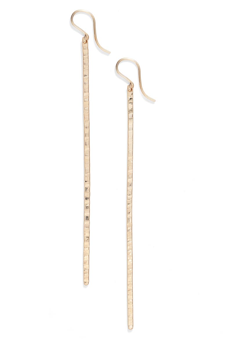 Pure Bar Drop Earrings, Main, color, GOLD