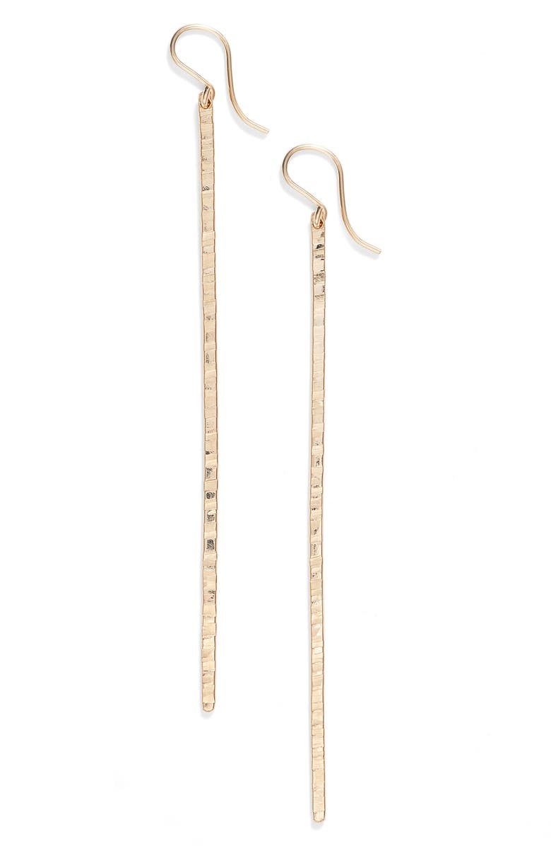 Nashelle Pure Bar Drop Earrings, Main, color, Gold