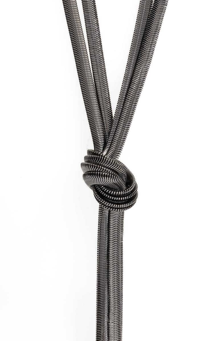 Lisa Freede Cooper Knot Lariat Necklace, Alternate, color,