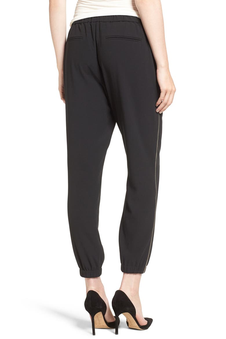 Zip Detail Jogger Pants, Alternate, color, BLACK
