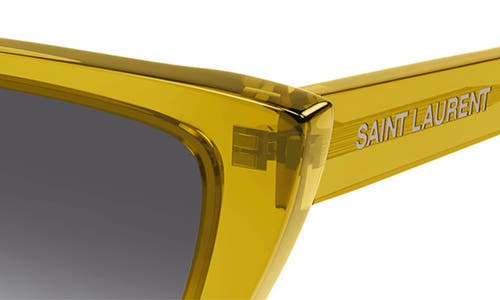 Saint Laurent 53mm Cat Eye Sunglasses In Yellow