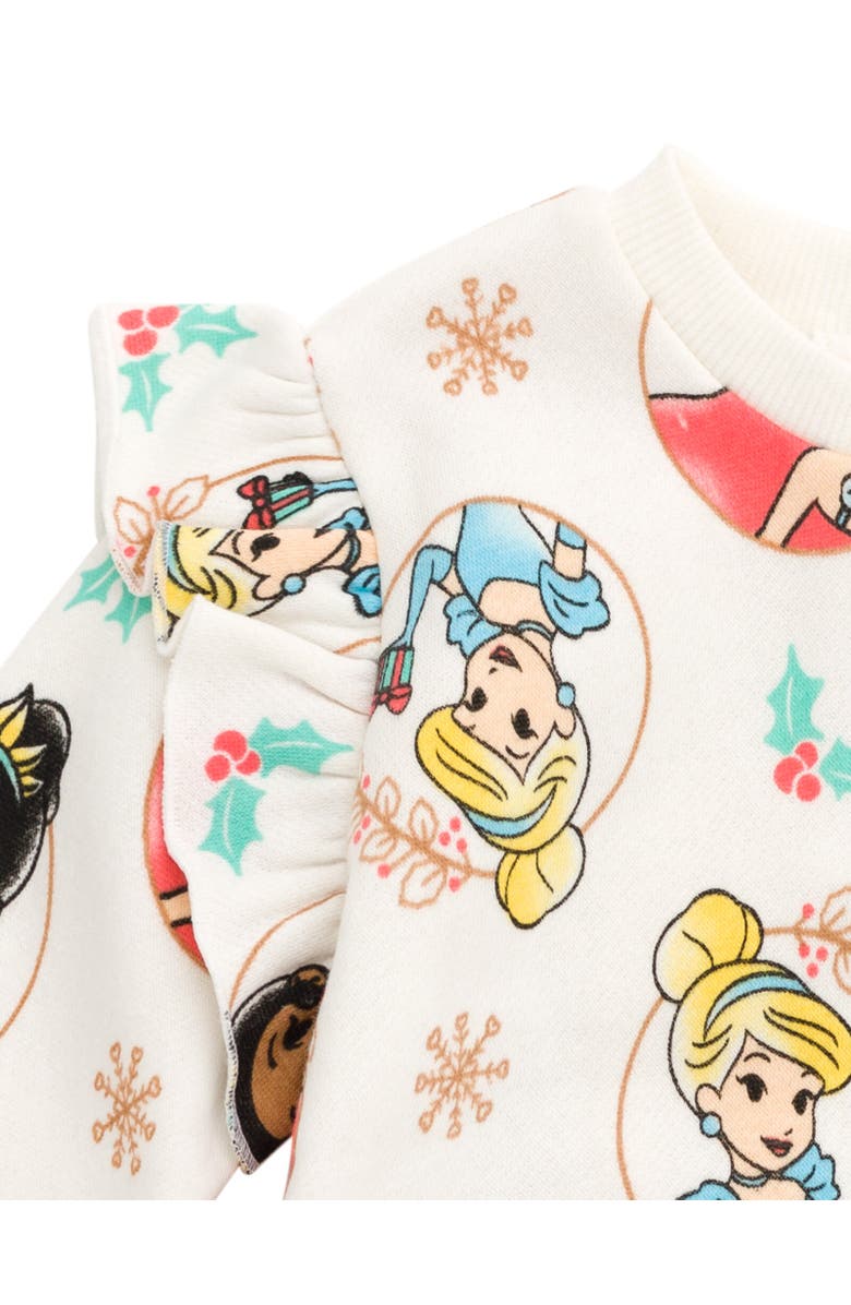 Disney Fleece Sweatshirt & Pants Set, Alternate, color, Princess White