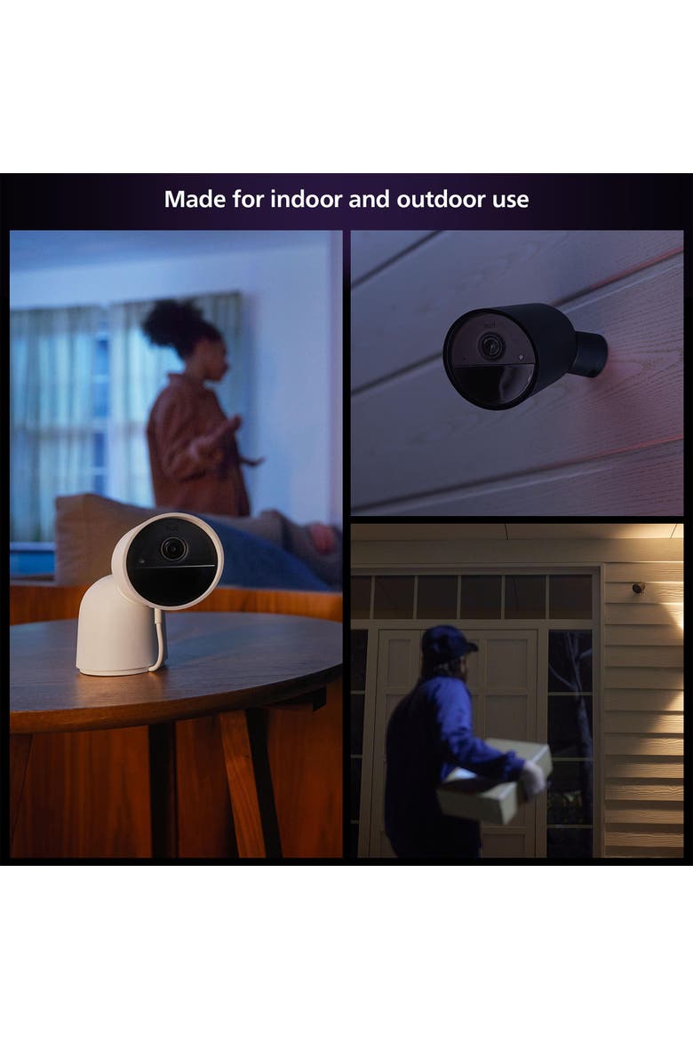 Secure Wired Security Camera with Desktop Stand, Alternate, color, Black