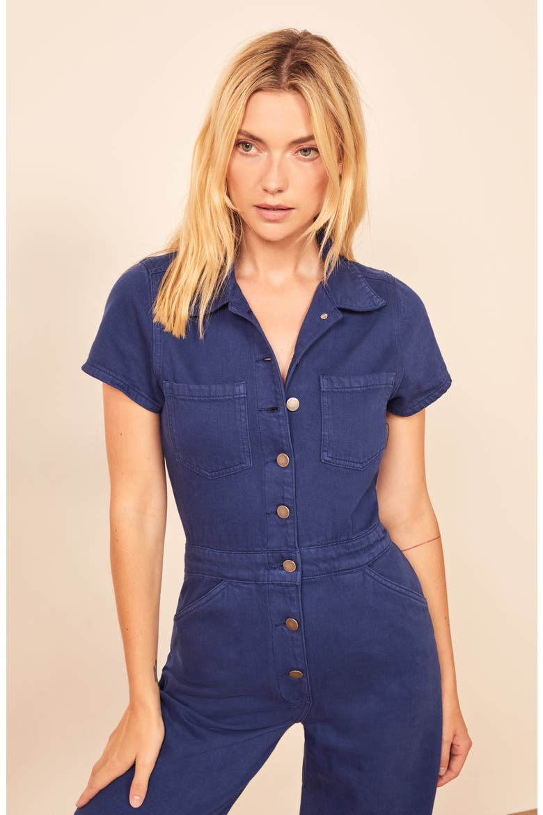 Izzy Organic Cotton Boilersuit, Alternate, color, VINTAGE BLUE