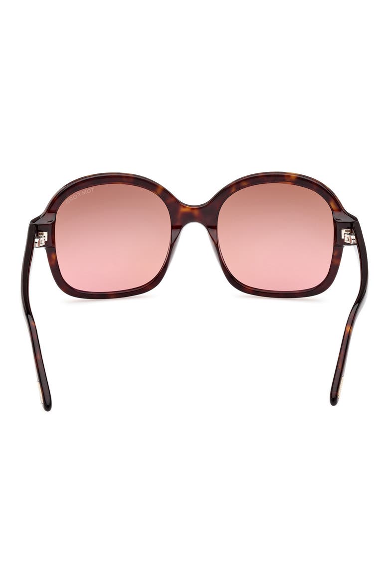 68mm Butterfly Sunglasses, Alternate, color, DARK HAVANA / GRADIENT BROWN