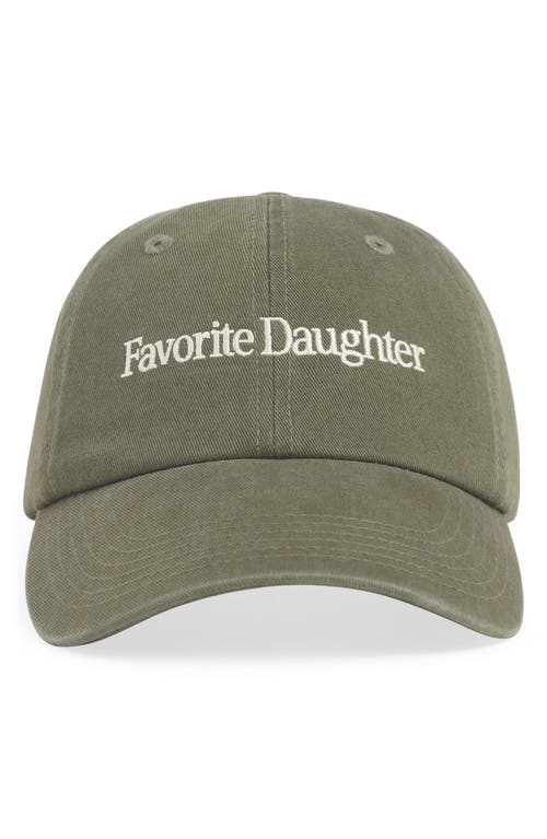 Favorite Daughter All Caps Logo Baseball Cap In Green