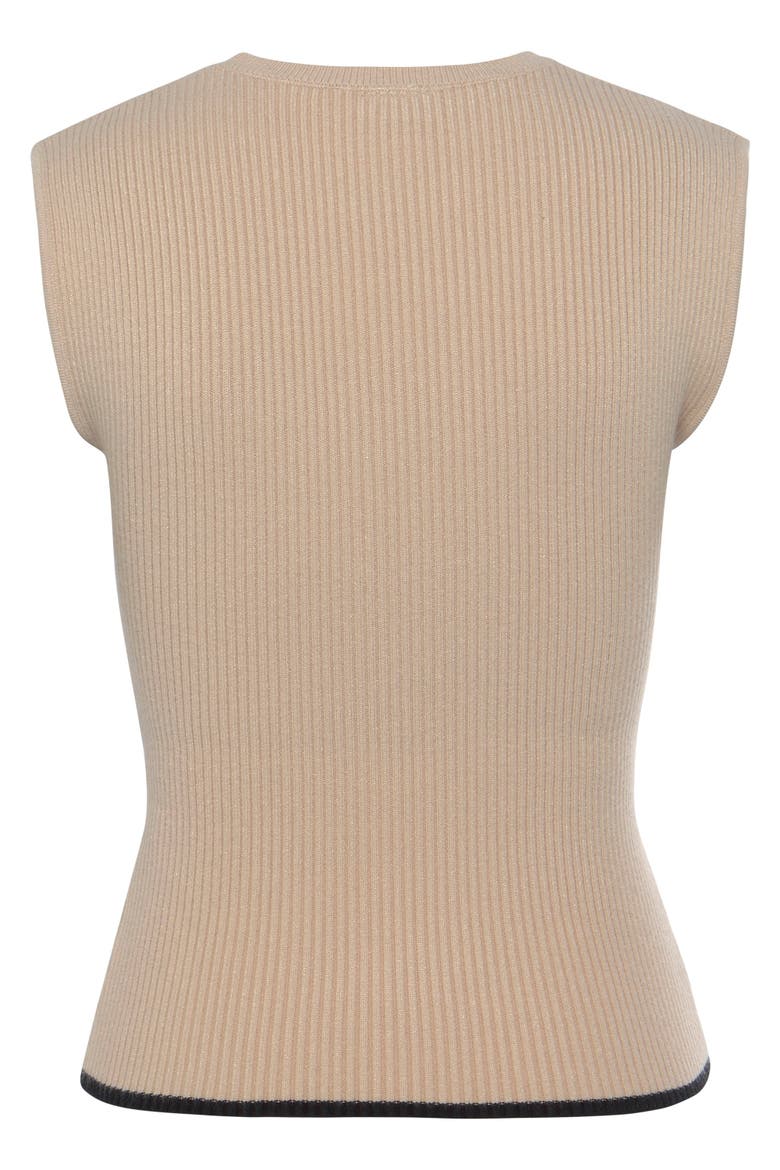 Knit Pattern Sweater Vest, Alternate, color, Beige