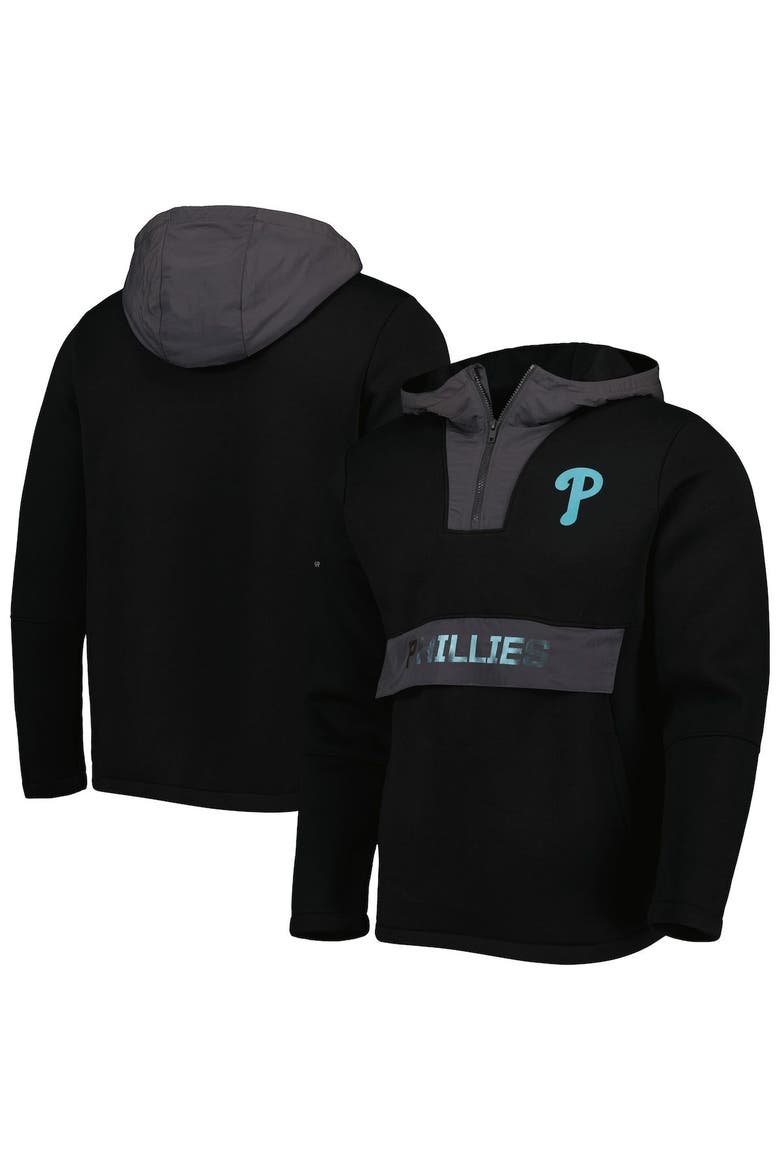 Men's Levelwear Black Philadelphia Phillies Ruckus Quarter-Zip Hoodie, Alternate, color, Black