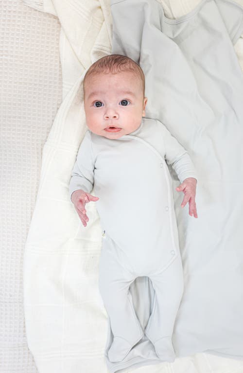 Maniere Manière Cotton Blend Wrap Footie & Beanie Set In Gray
