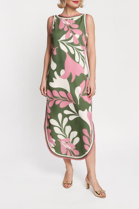 Selena Maxi Dress Mid-Century Palm