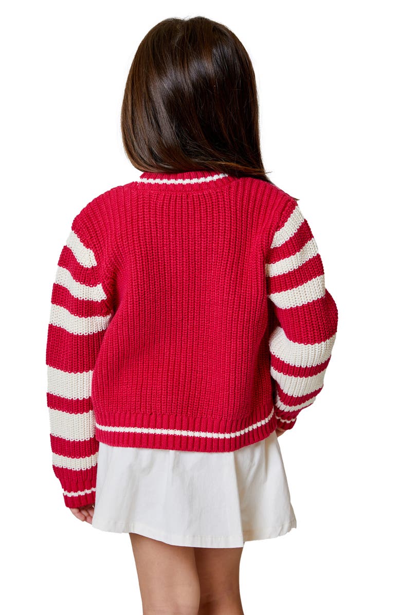 Kids' Stripe Button Front Cardigan