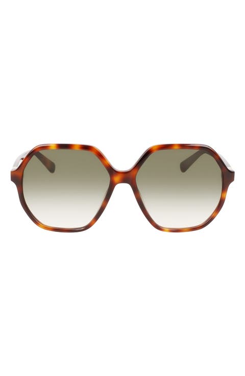 58mm Le Pliage Modified Rectangle Sunglasses