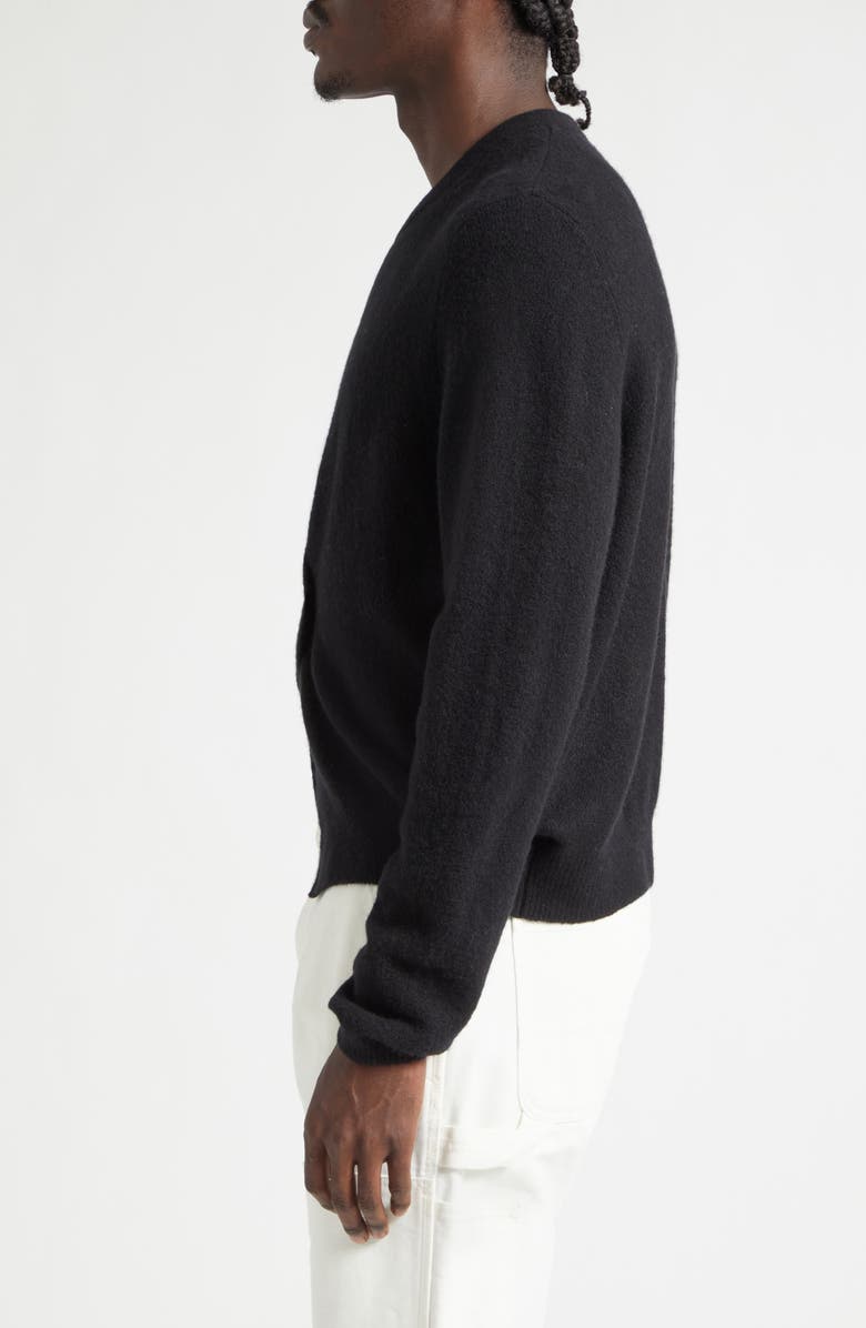 FRENCKENBERGER Mini Cashmere Bomber Cardigan, Alternate, color, Black