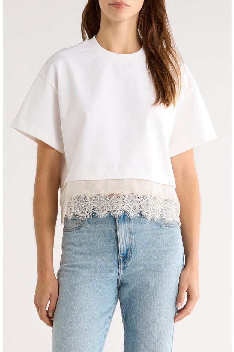 Grier Lace Trim Top, Main, color, IVORY