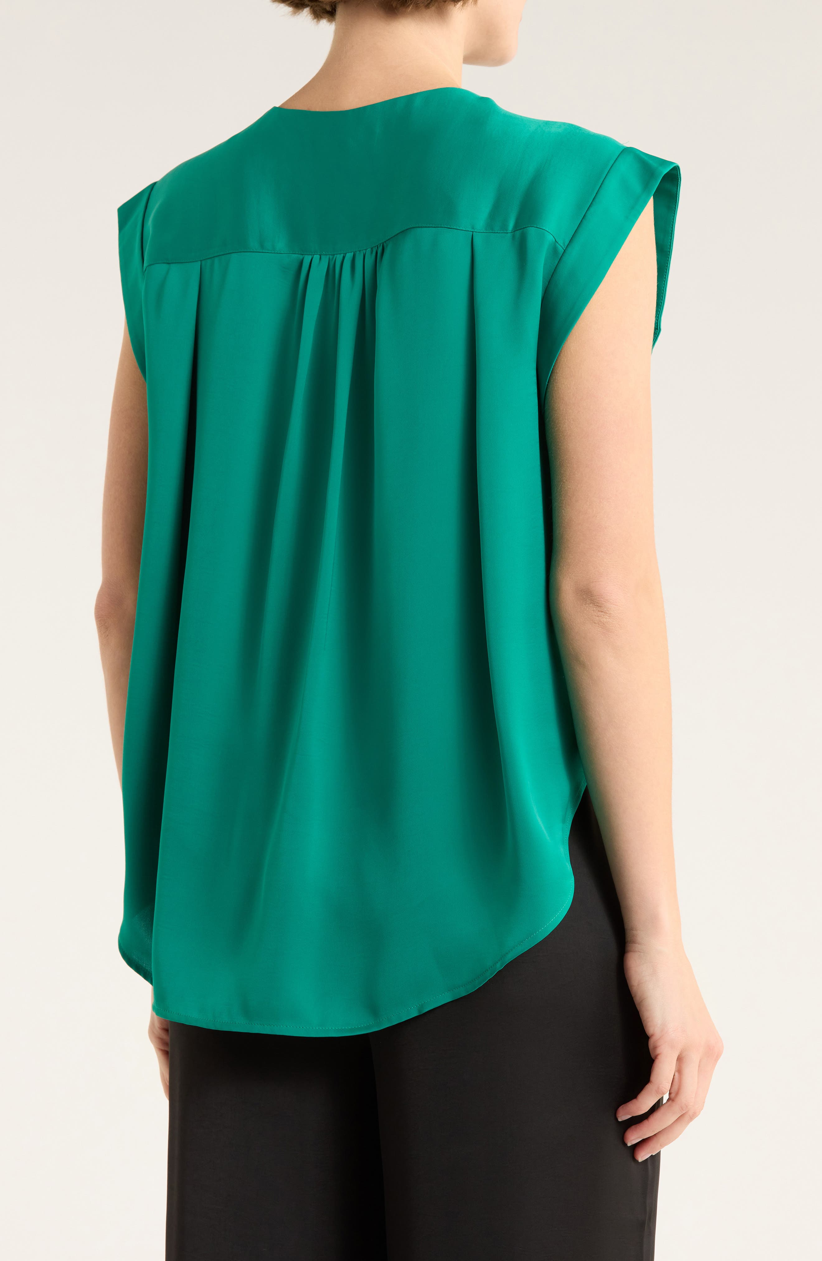Maple Cap Sleeve Satin Top - image 2
