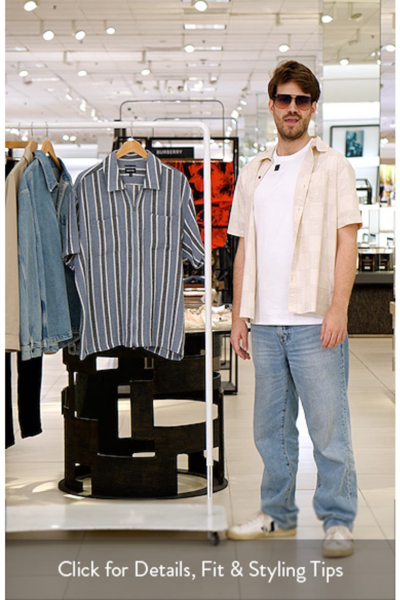 Dexter Textured Striped Zip Shirt video