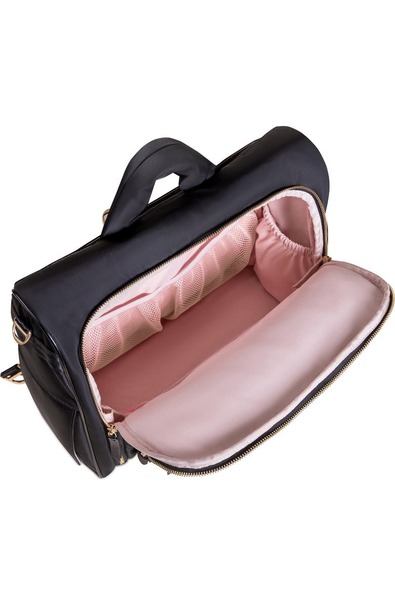 JuJuBe Twill Diaper Backpack Satchel, Alternate, color, Black