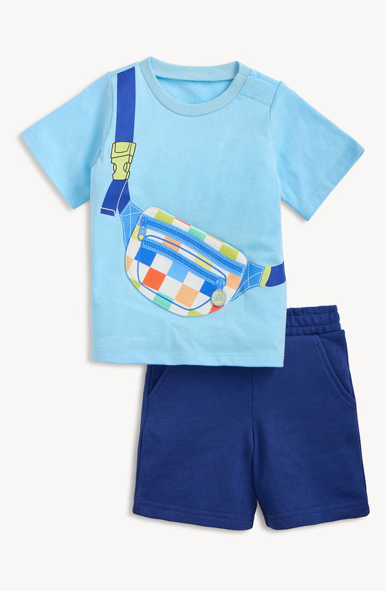 Magnetic Me Kids' Fidget Cotton Graphic T-Shirt & Shorts Set, Main, color, Blue