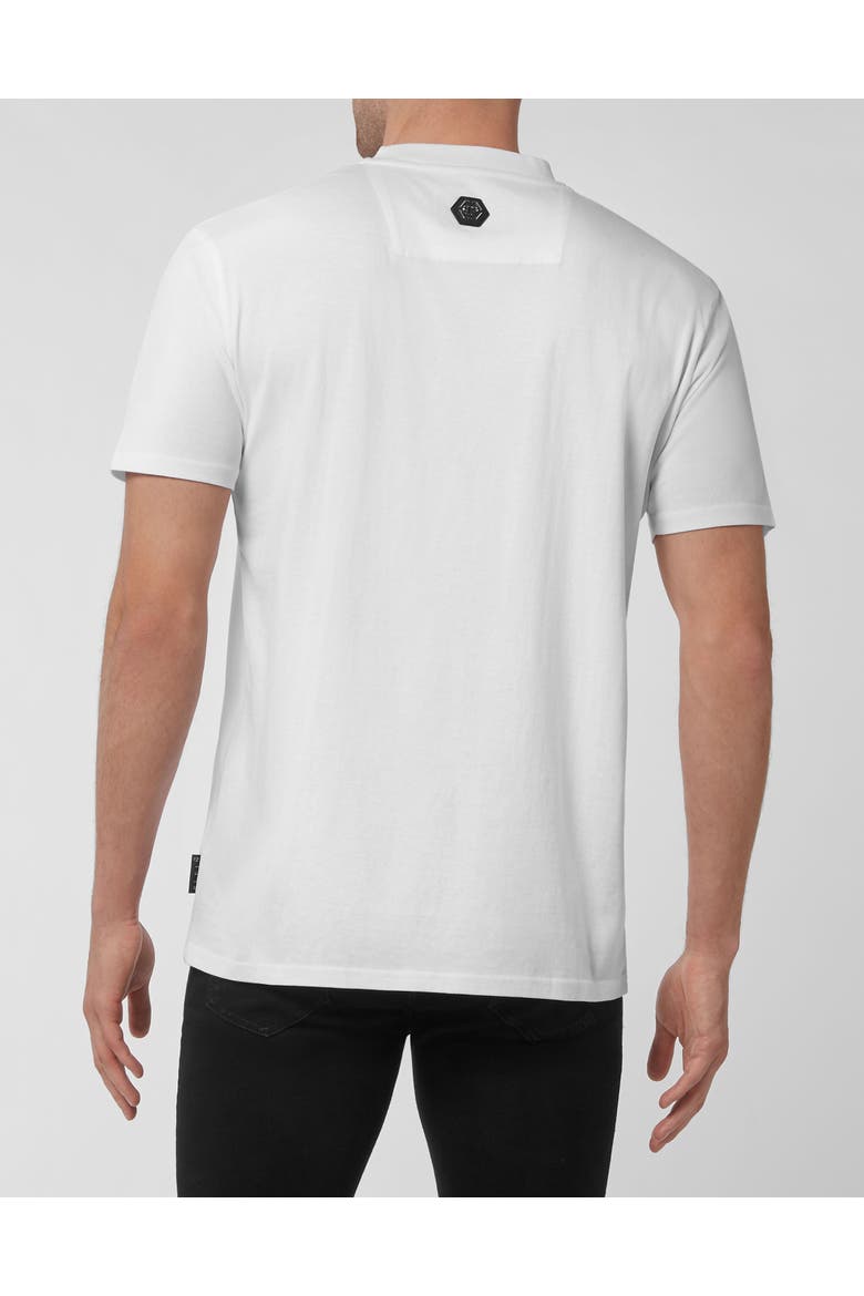 T-Shirt Round Neck Philipp Plein Tm Hexagon Men, Alternate, color, white/black