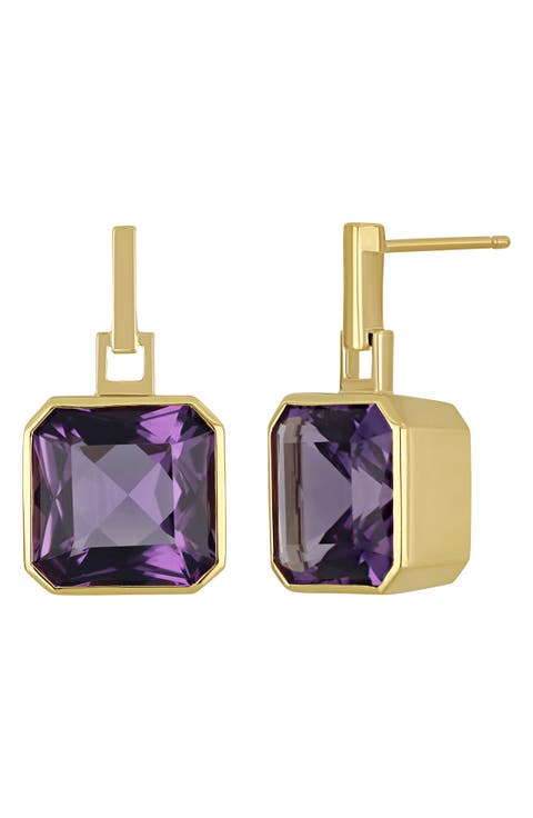 14K Gold Amethyst Stud Earrings (Online Trunk Show)
