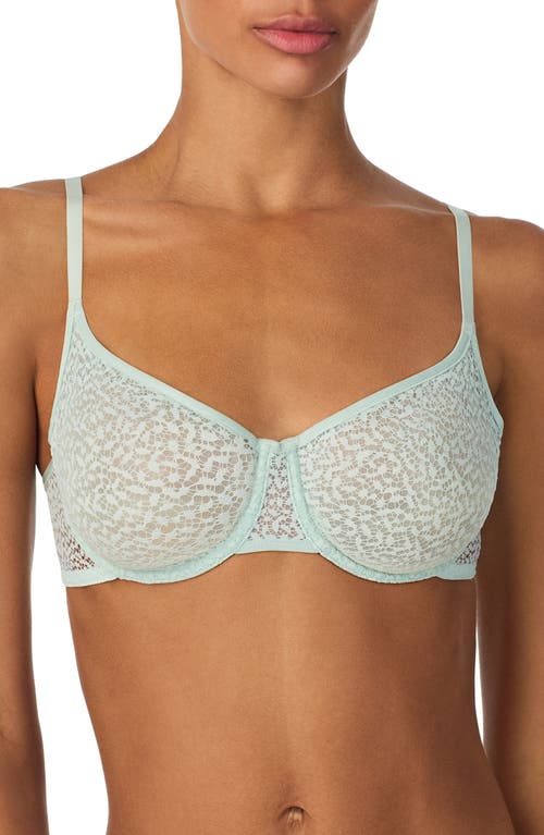 Shop Dkny Modern Lace Unlined Demi Bra In Surf Spray