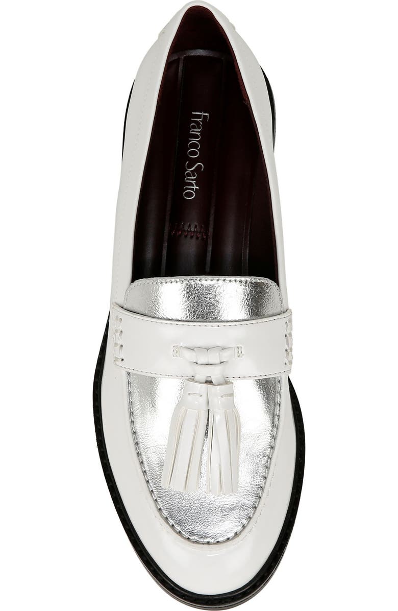 Franco Sarto Carolyn Low Tassel Loafer, Alternate, color, White