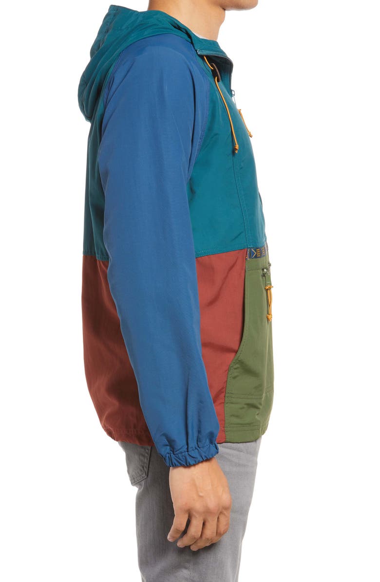 L.L.Bean Men's Mountain Classic Water Resistant Half Zip Jacket, Alternate, color, Spruce/ Tuscan Olive