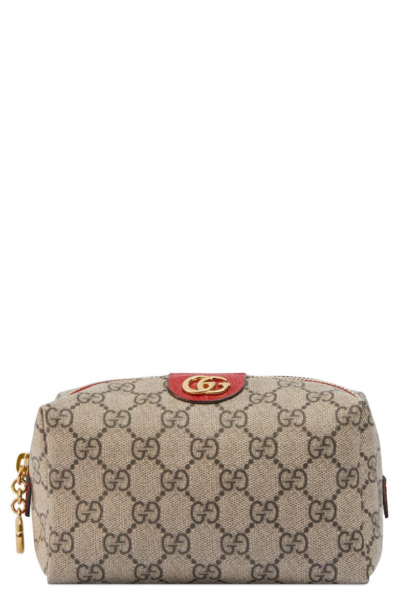 Gucci Small Ophidia Canvas Cosmetics Pouch, Main, color,