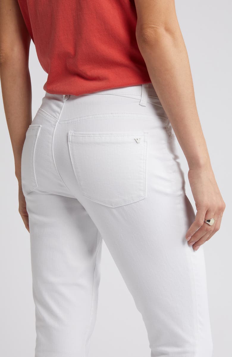 Wit & Wisdom 'Ab'Solution Raw Hem High Waist Crop Slim Jeans, Alternate, color, Optic White