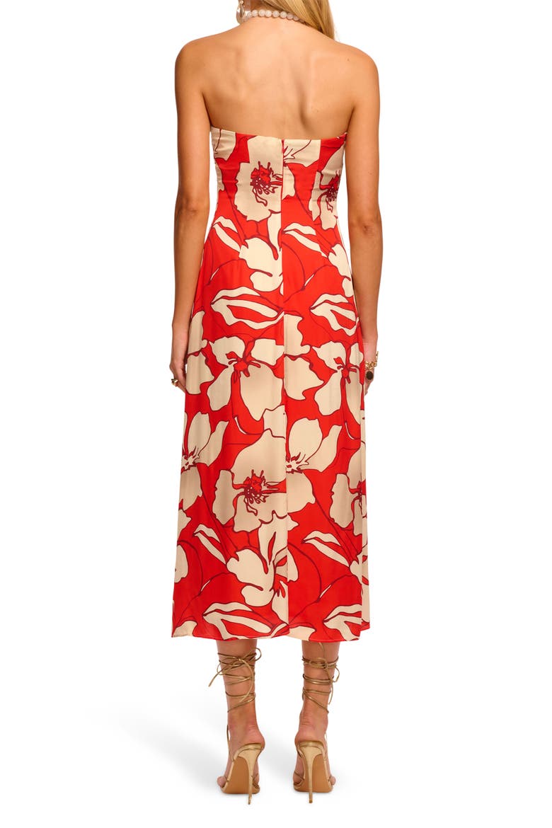 Kamilla Floral Strapless Dress, Alternate, color, CRIMSON FLORAL