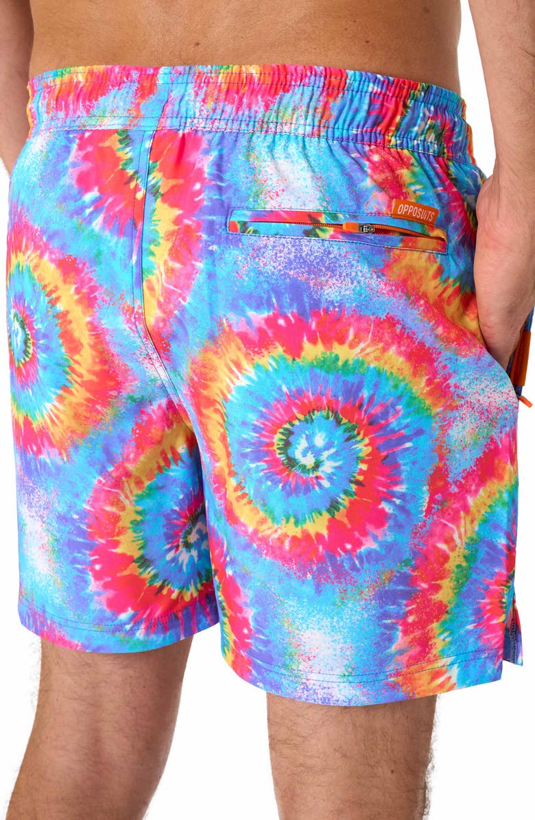 OppoSuits Mr. Tie Dye Swim Trunks, Alternate, color, Blue Multi Tie Dye