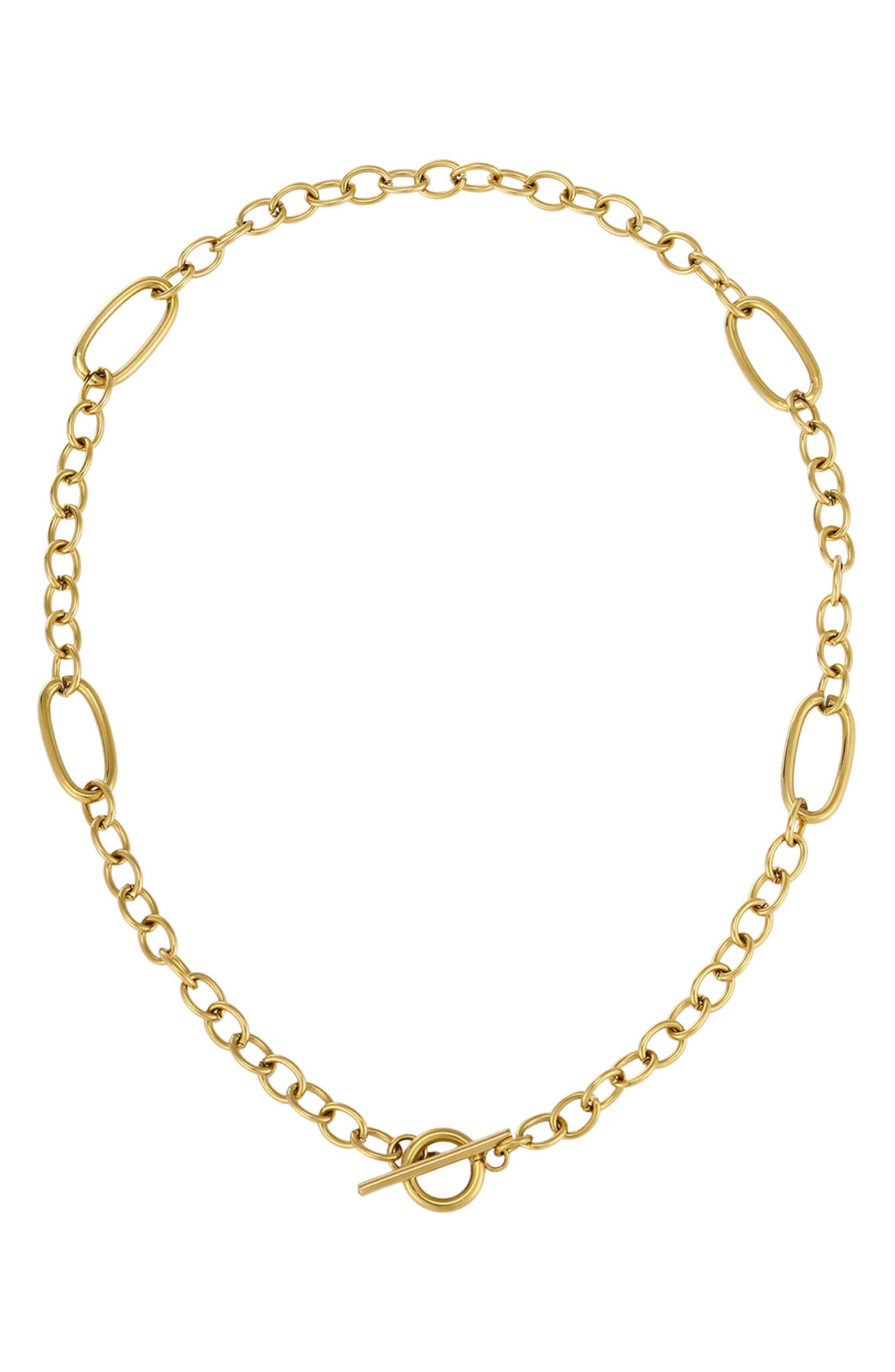 Adornia Oval Link Station Necklace