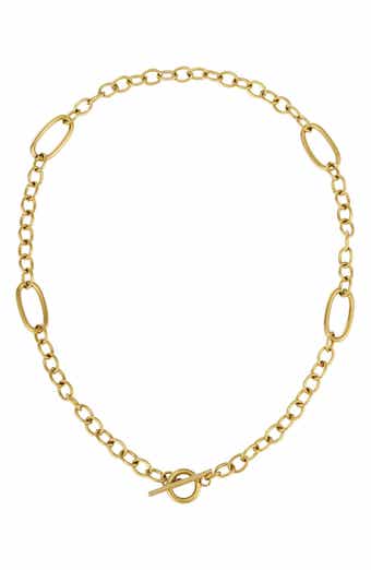Adornia Oval Link Station Necklace