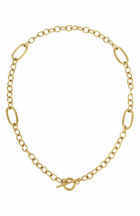 Adornia Oval Link Station Necklace