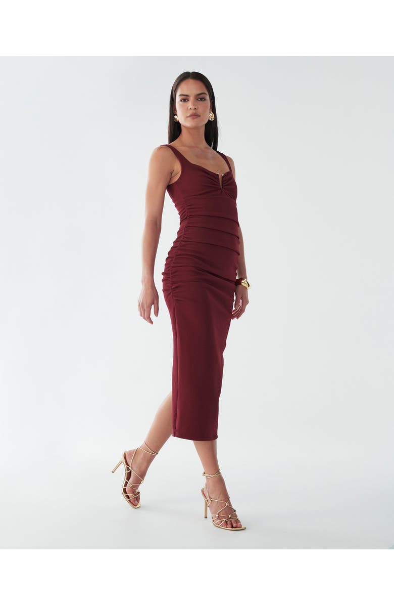 BWLDR Brookes Midi Dress, Alternate, color, Burgundy