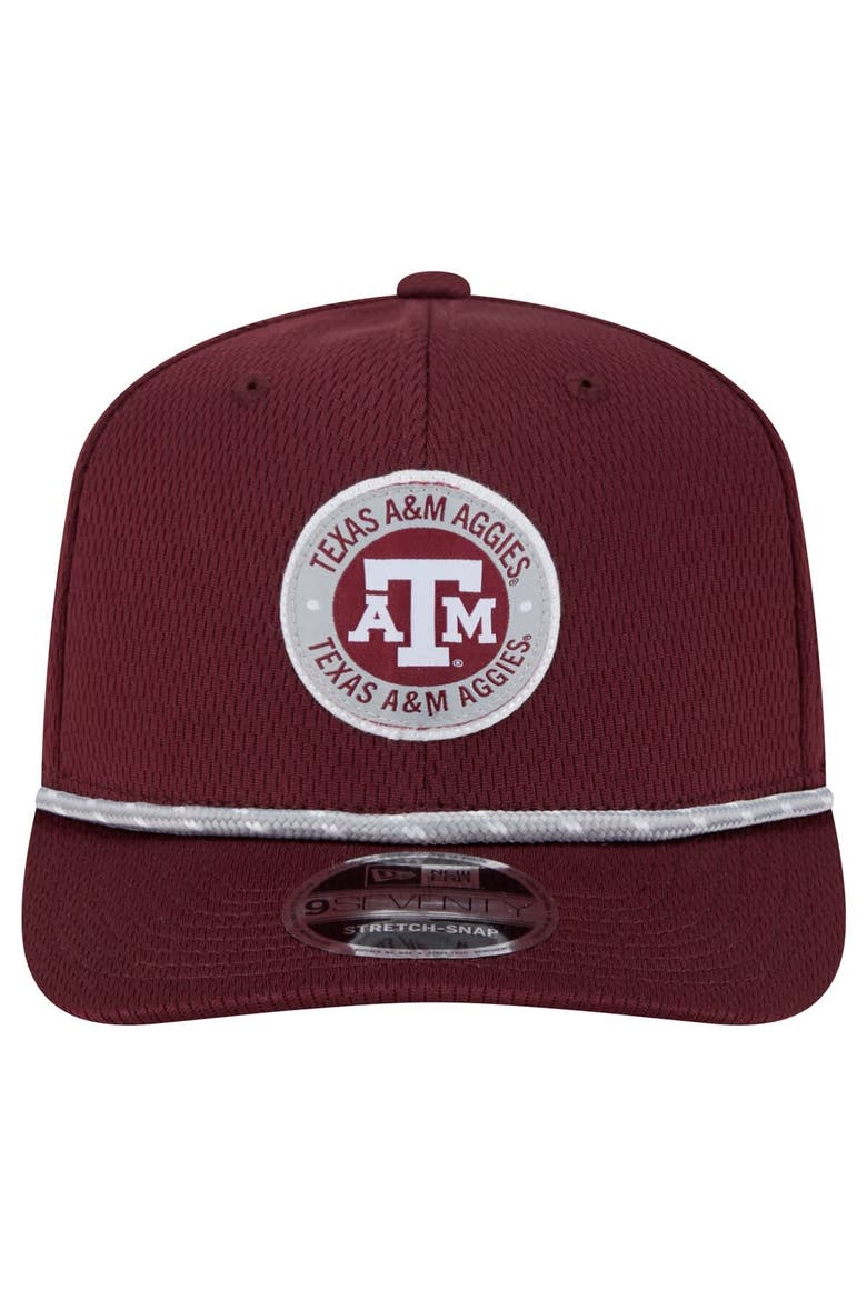 Men's New Era Maroon Texas A&M Aggies COOLERA 9SEVENTY Rope Stretch-Snap Hat, Alternate, color, Maroon