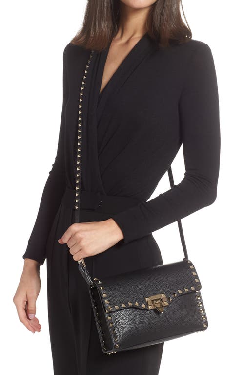 Valentino Rockstud Small Shoulder Bag In Black