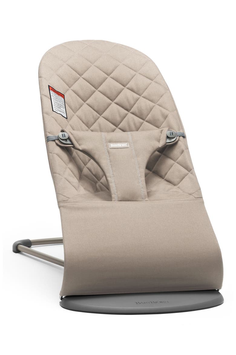 Bouncer Bliss Convertible Quilted Baby Bouncer, Main, color, SAND GREY