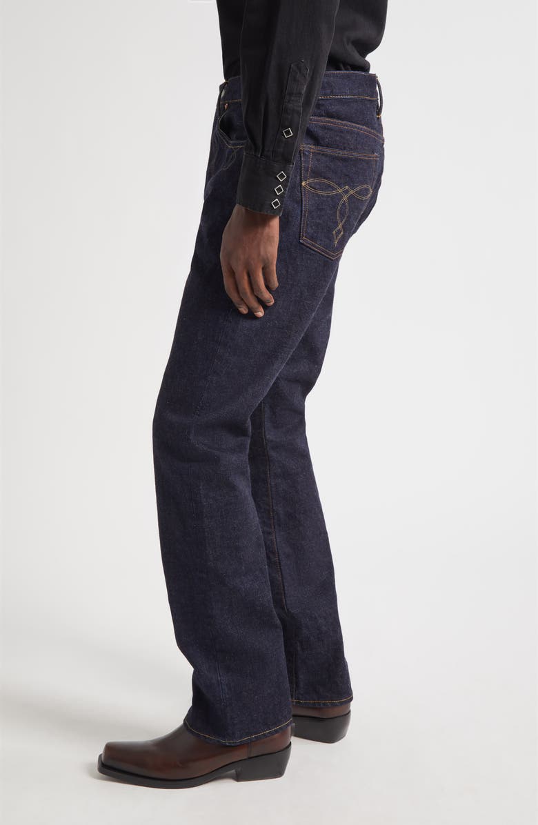 Double RL Slim Bootcut East-West Selvedge Jeans, Alternate, color, East/ West Rinse