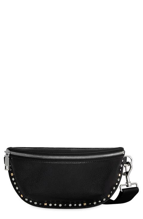 Stud Leather Sling Bag