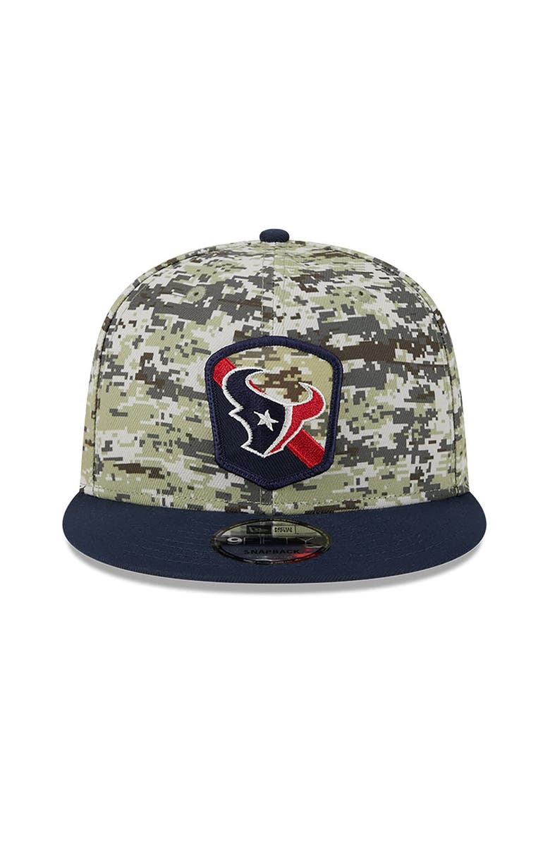New Era Men's New Era  Camo/Navy Houston Texans 2023 Salute To Service 9FIFTY Snapback Hat, Alternate, color, 